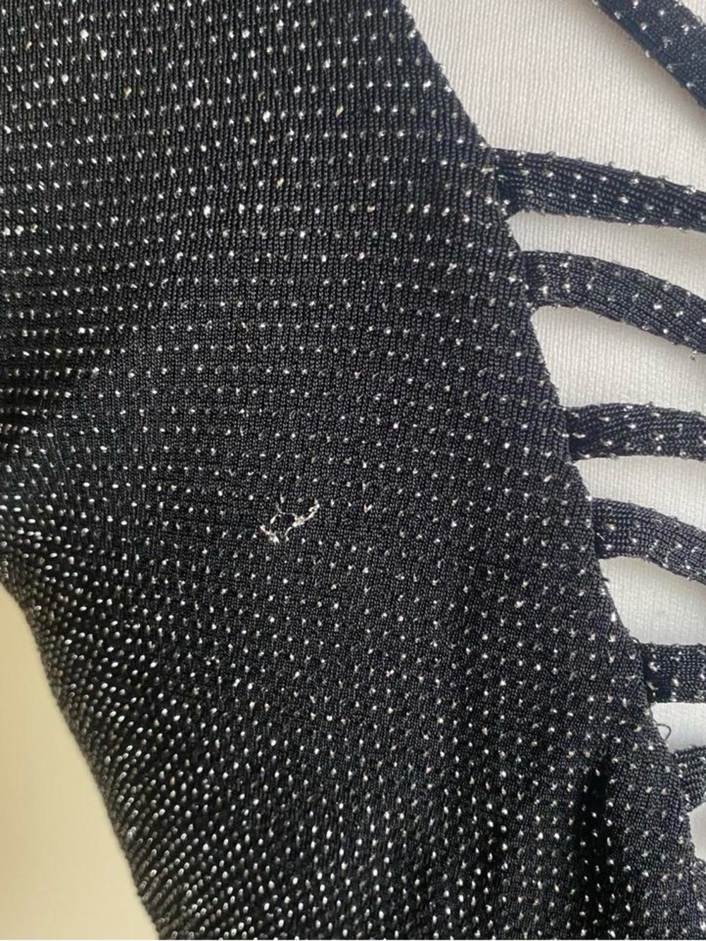 Y2K sparkly black cowl neck top - Picture 9 of 9
